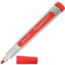 DOLLAR Permanent Marker Red (Round Tip) - Rs.80