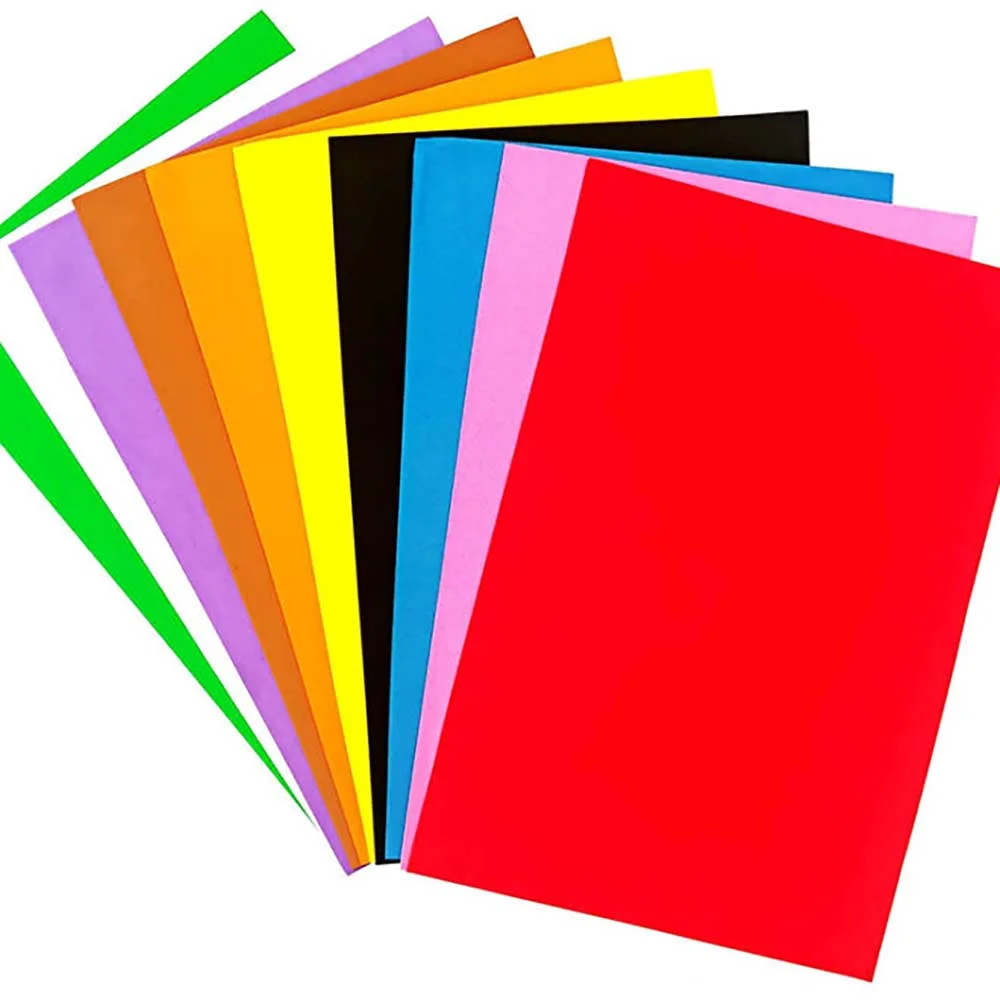 Coloured A4 sheets per paper